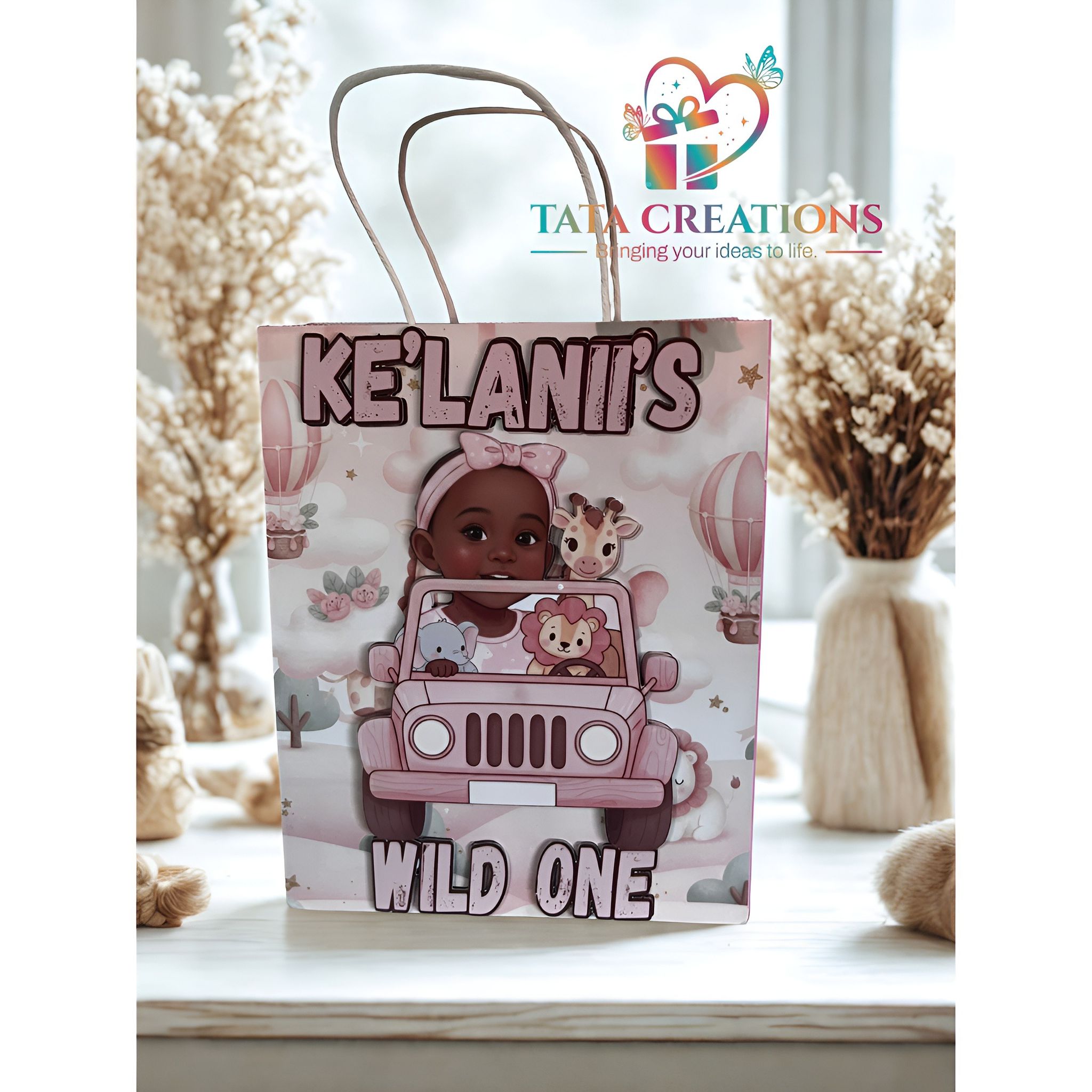 Wild One personalized gift bag