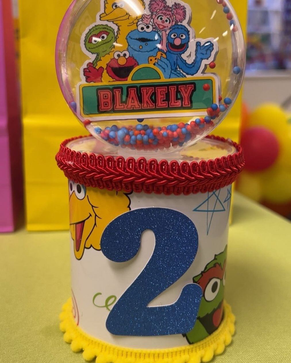 3D number 5 themed with Lilo & Stitch and a personalized name